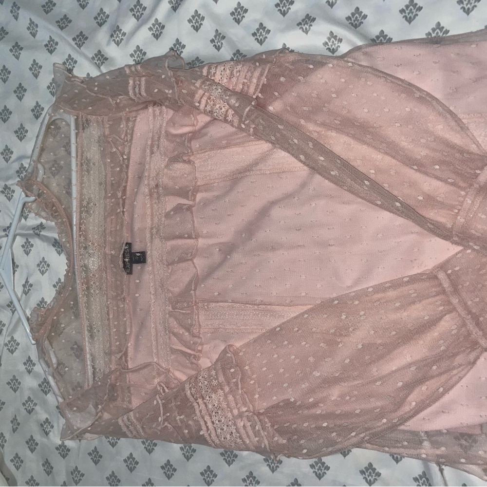 Express Blush Lace blouse